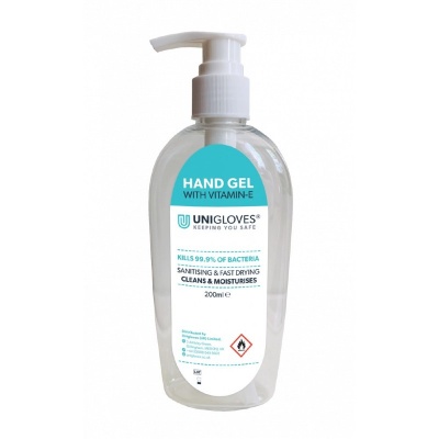 Unigloves Antibacterial Vitamin E Hand Gel (200ml)